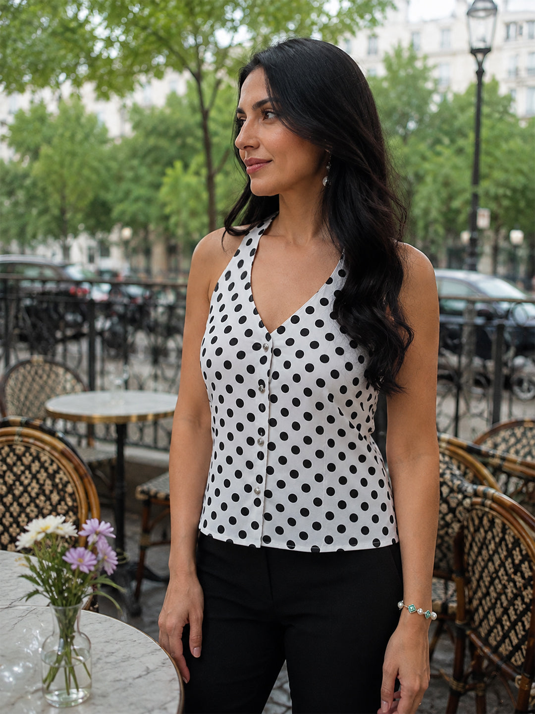 Dotelle Tie-Up Top for Women