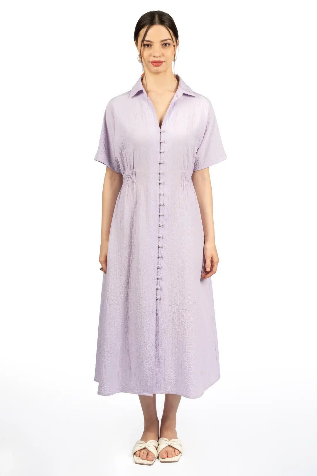 slim fit dress slacks Joseph Ribkoff Fit and Flare Dress With Shawl Collar Style 261274 – DECABANA main image 0