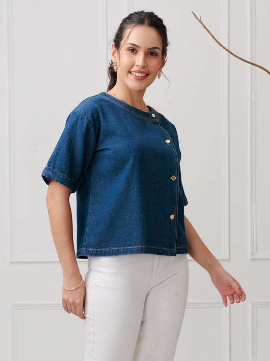 WOMEN ROUND NECK TOP