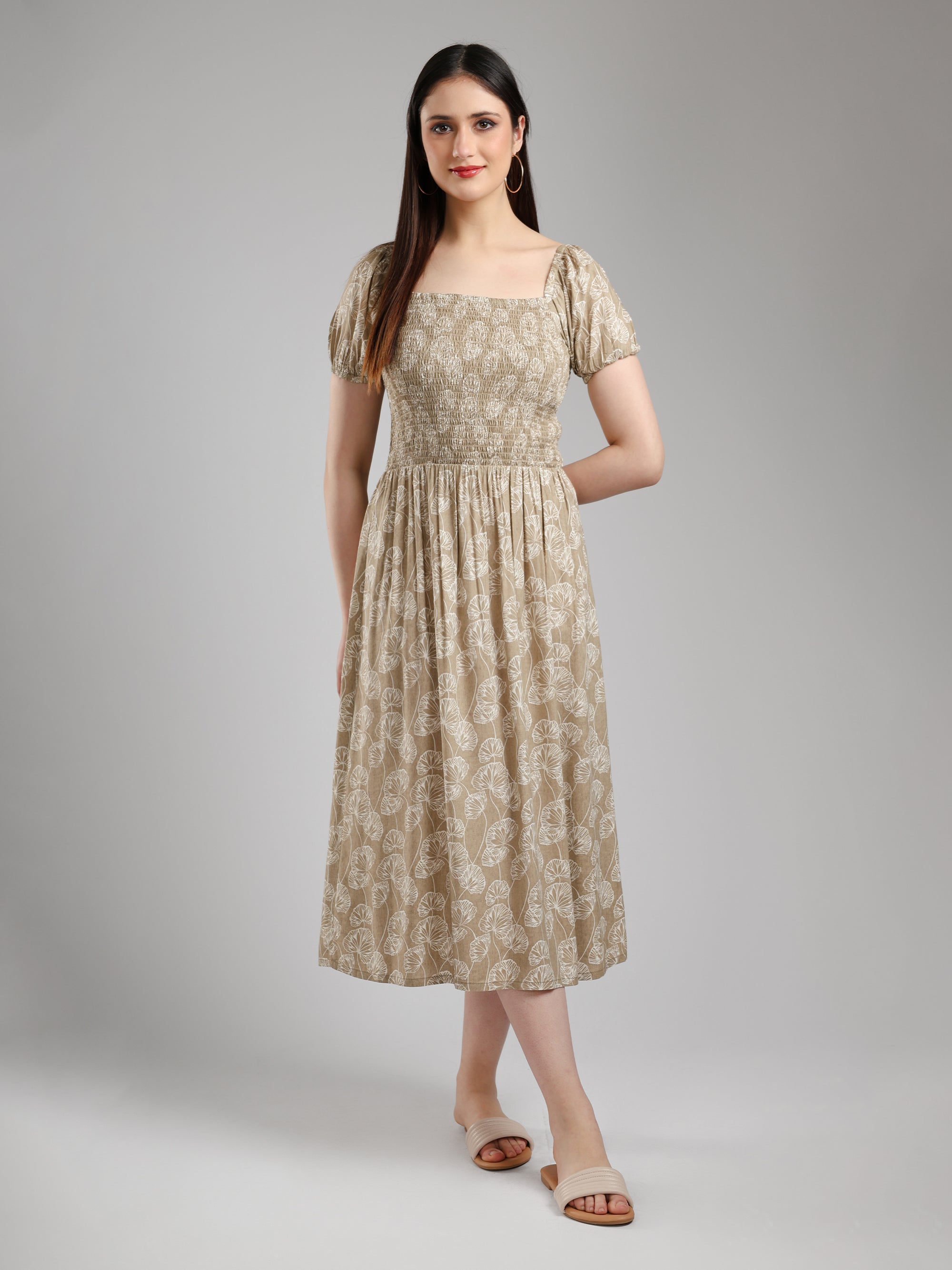 Tulvera Printed Midi Dress