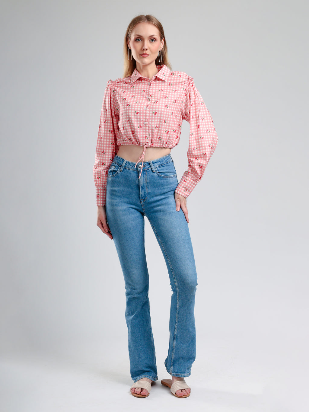 Cory Edge Athena Full sleeve top- Cherry pink