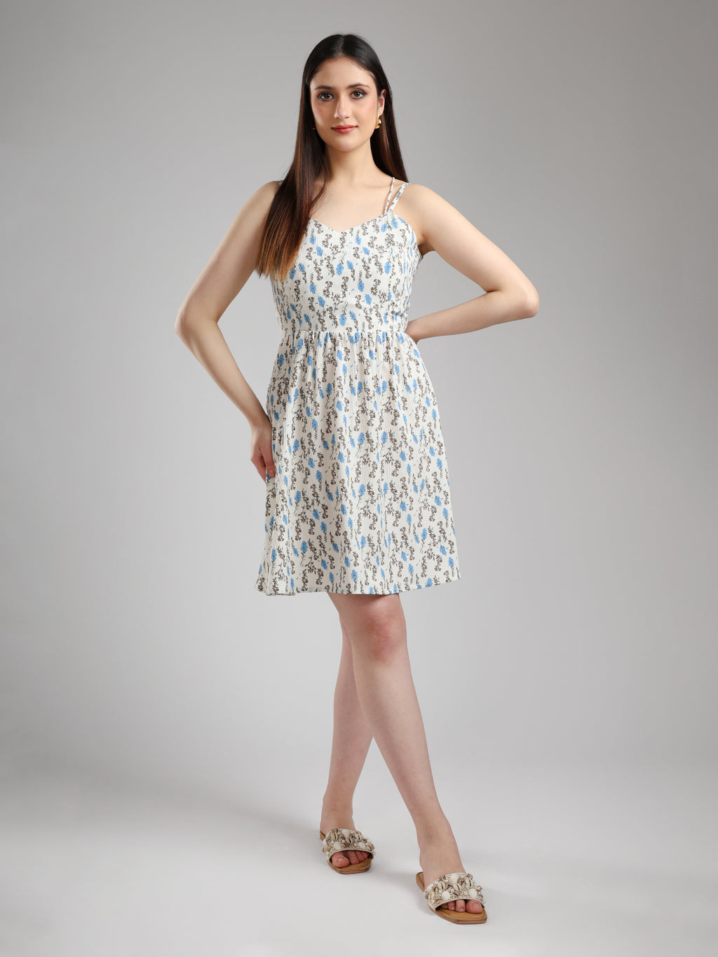 Elya Flare Dress- Printed