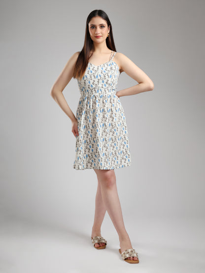 Elya Flare Dress- Printed