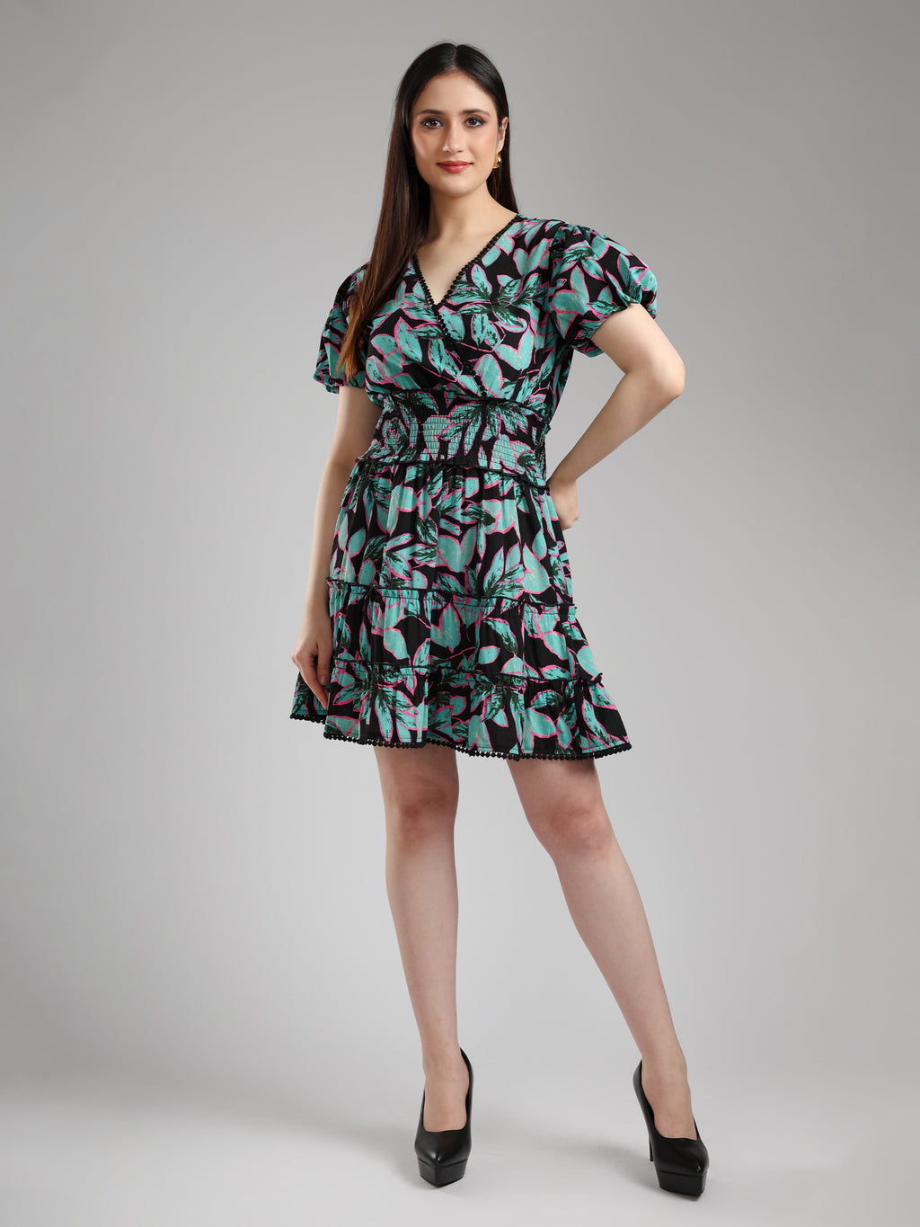 Ceren Midi Dress- Printed
