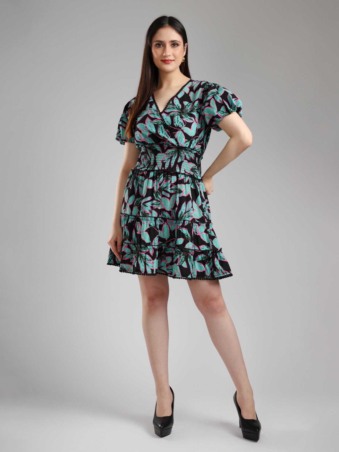 Ceren Midi Dress- Printed