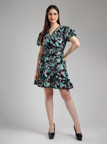 Ceren Midi Dress- Printed