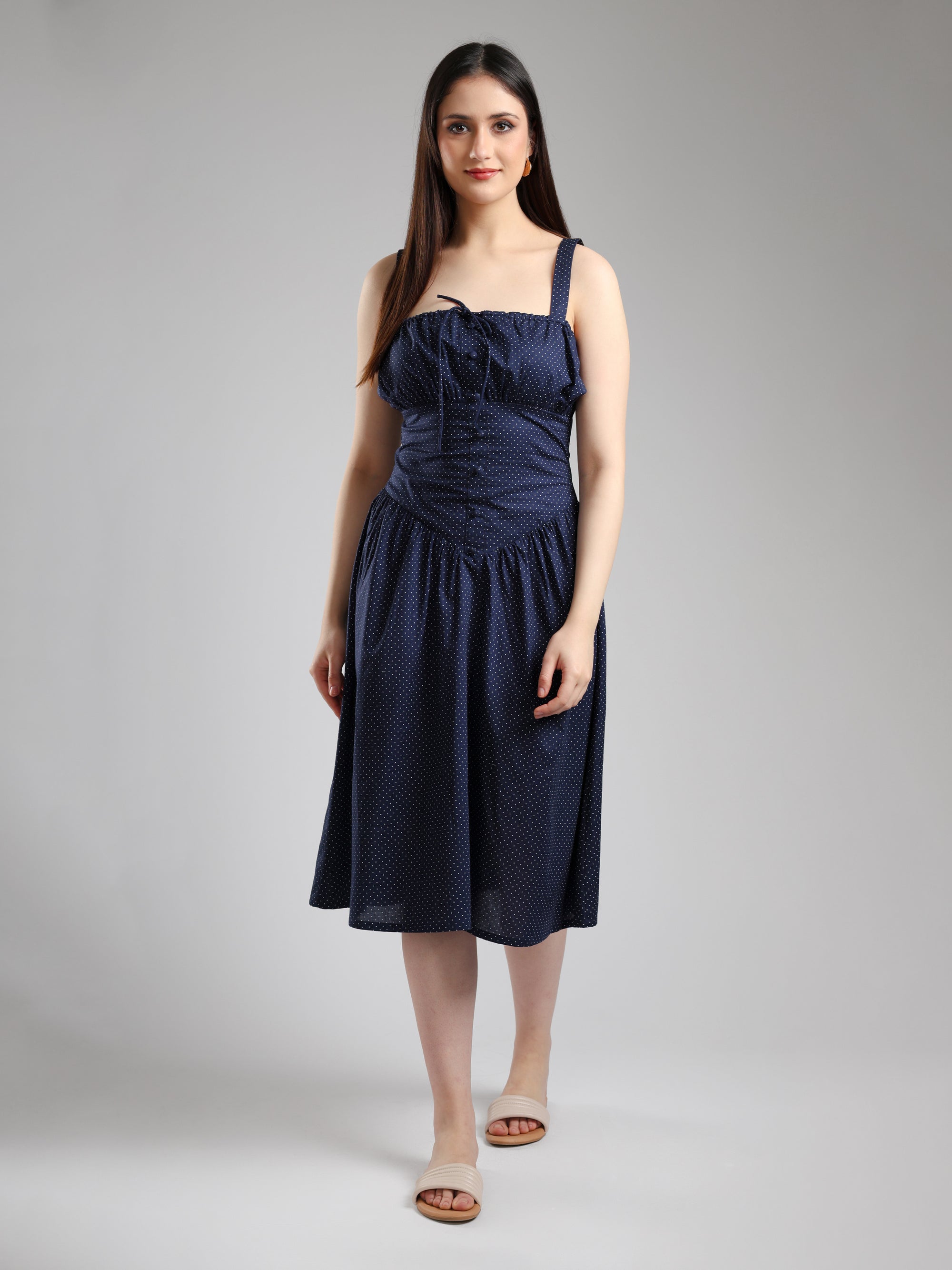 Alara Fit& Flare Dress - Blue