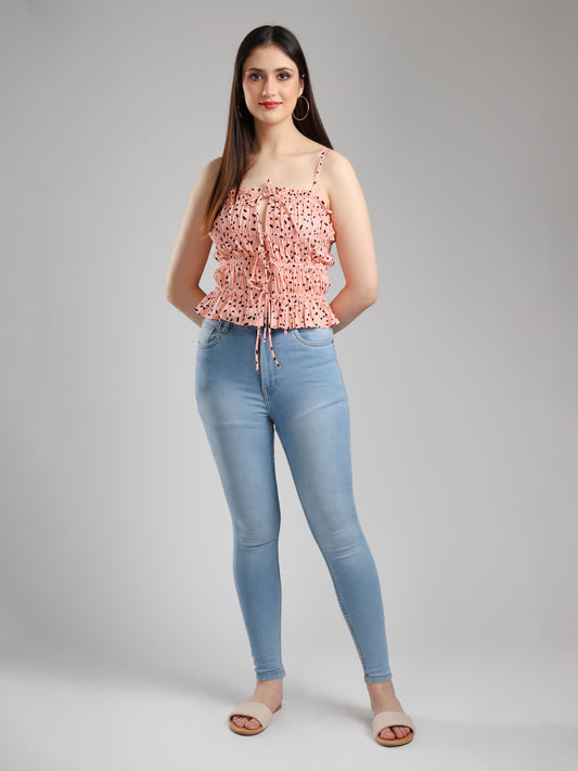 Veyra chic printed top