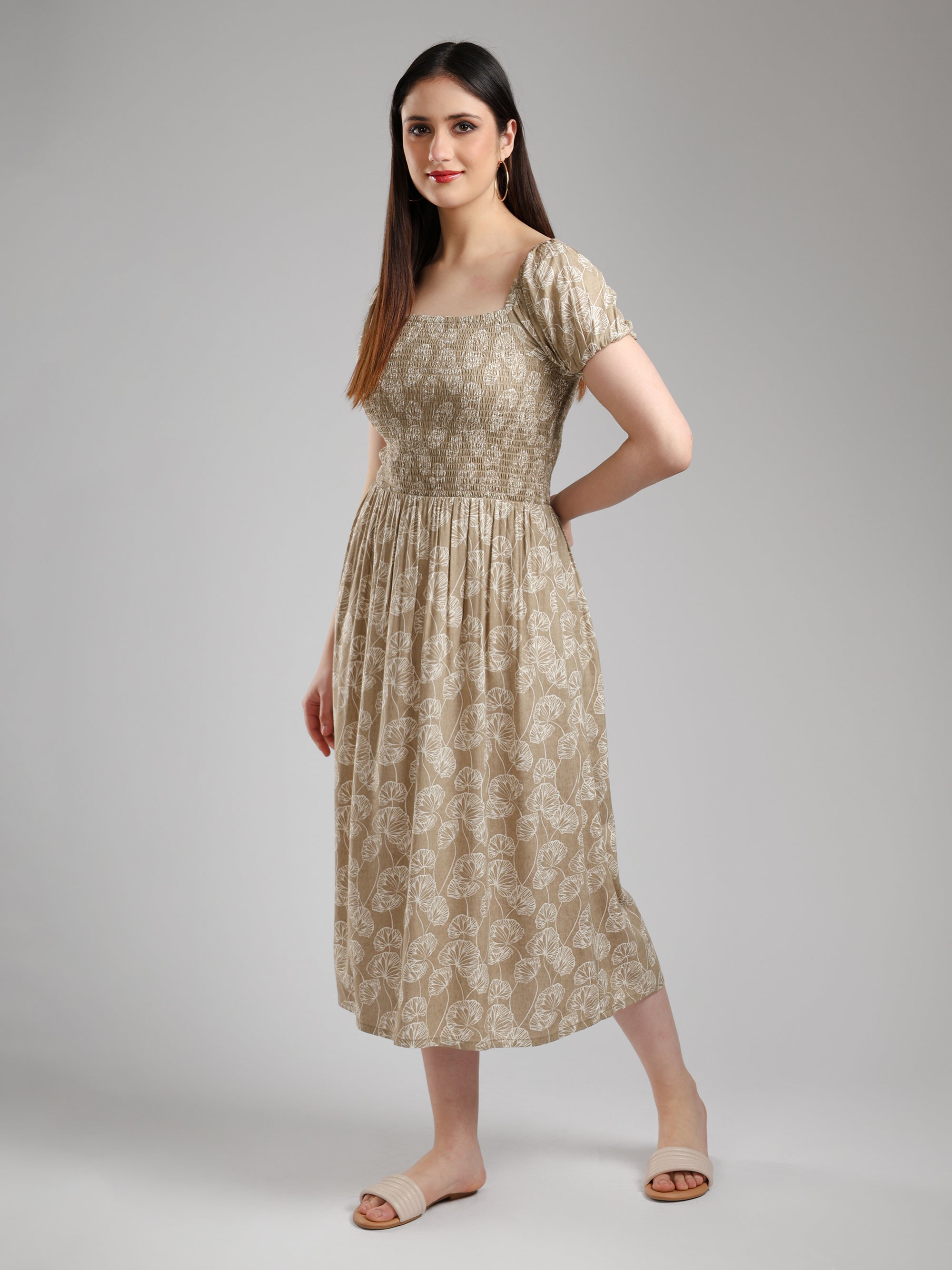 Tulvera Printed Midi Dress