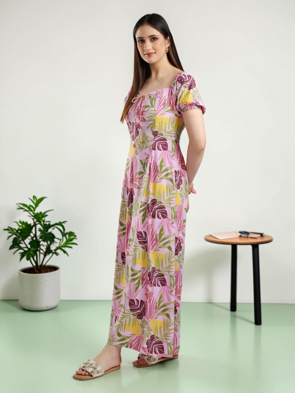 Floral Print Midi Dress for vacation for women and girl