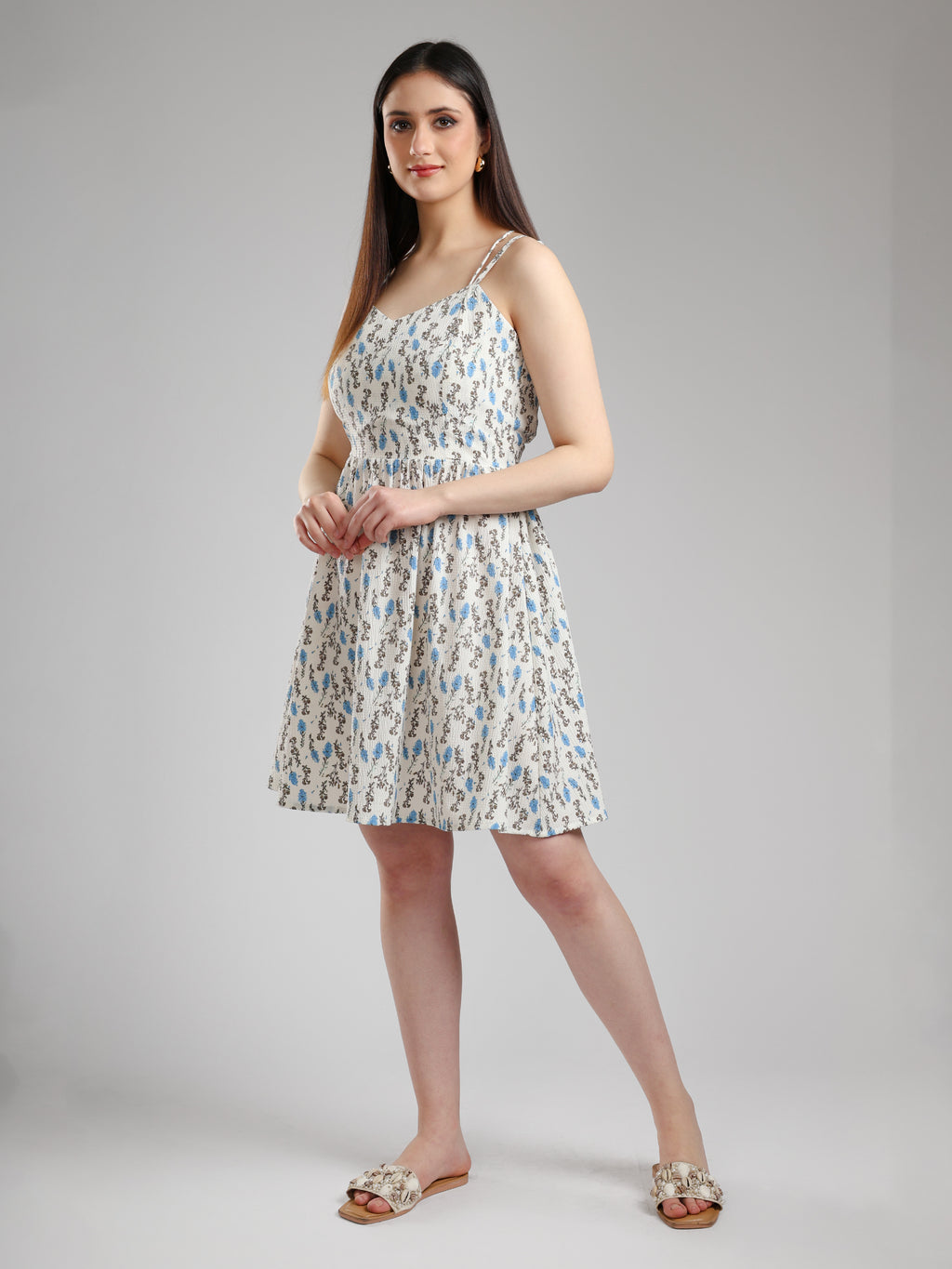 Elya Flare Dress- Printed