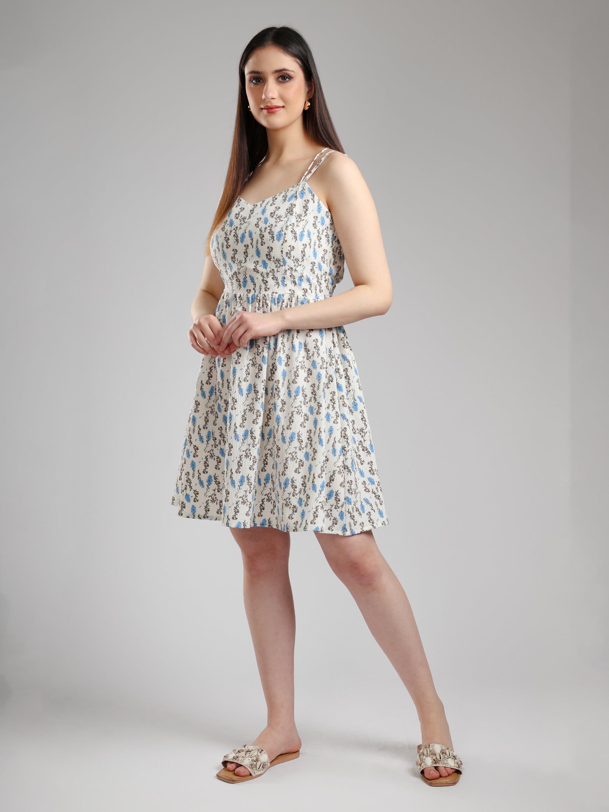 Elya Flare Dress- Printed