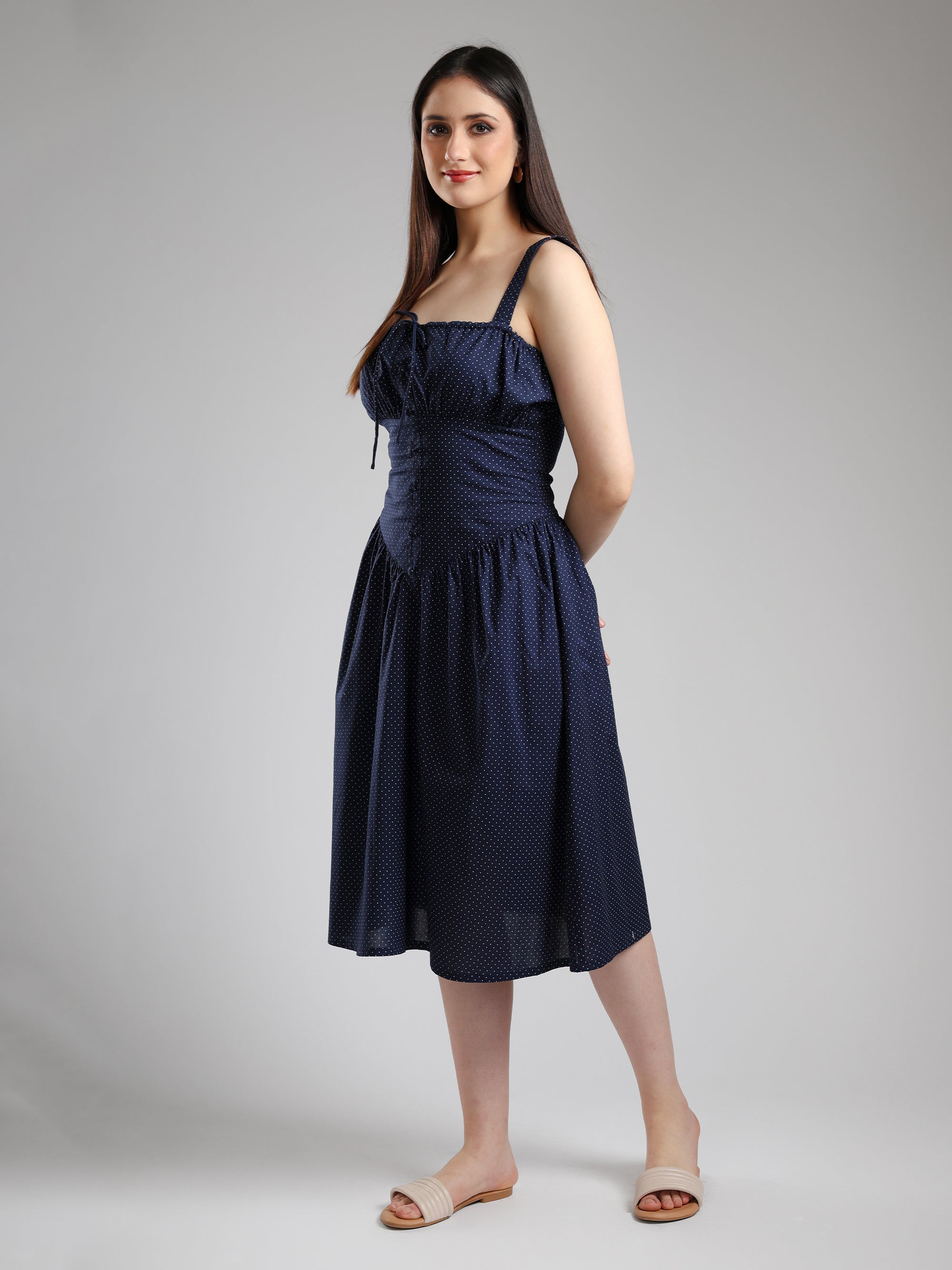 Alara Fit& Flare Dress - Blue