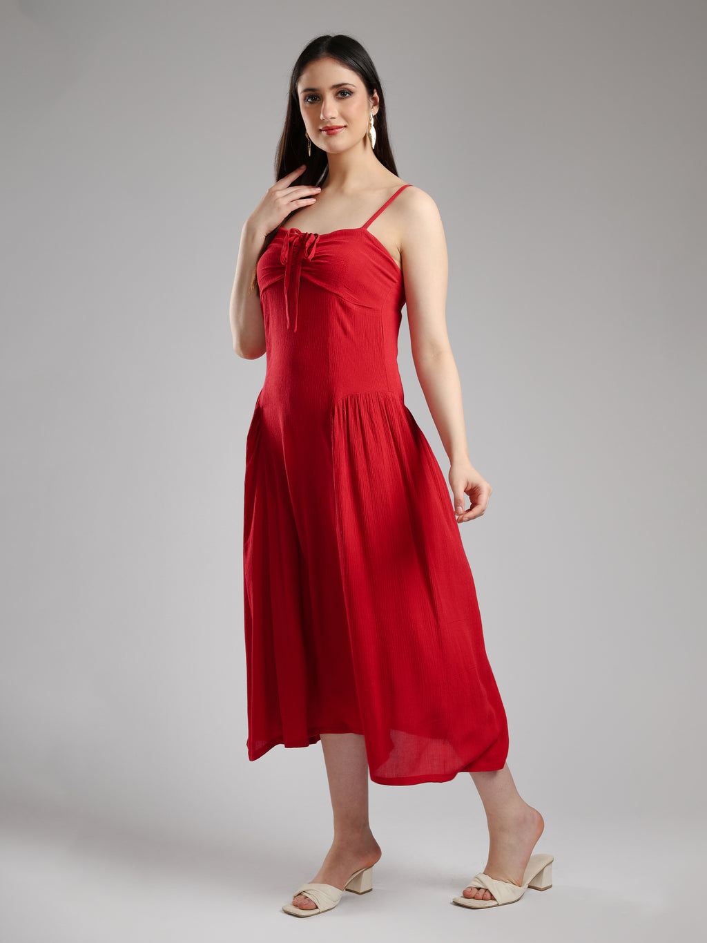 Eivan Fit& Flare Dress - Maroon