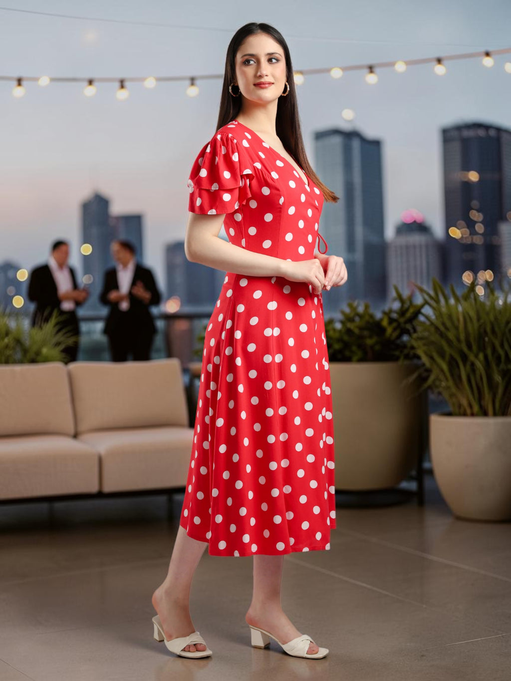 Cory edge Red Polka Dot Dress for Summer for women and girl