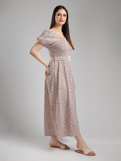 Avira Textured Flared Dress