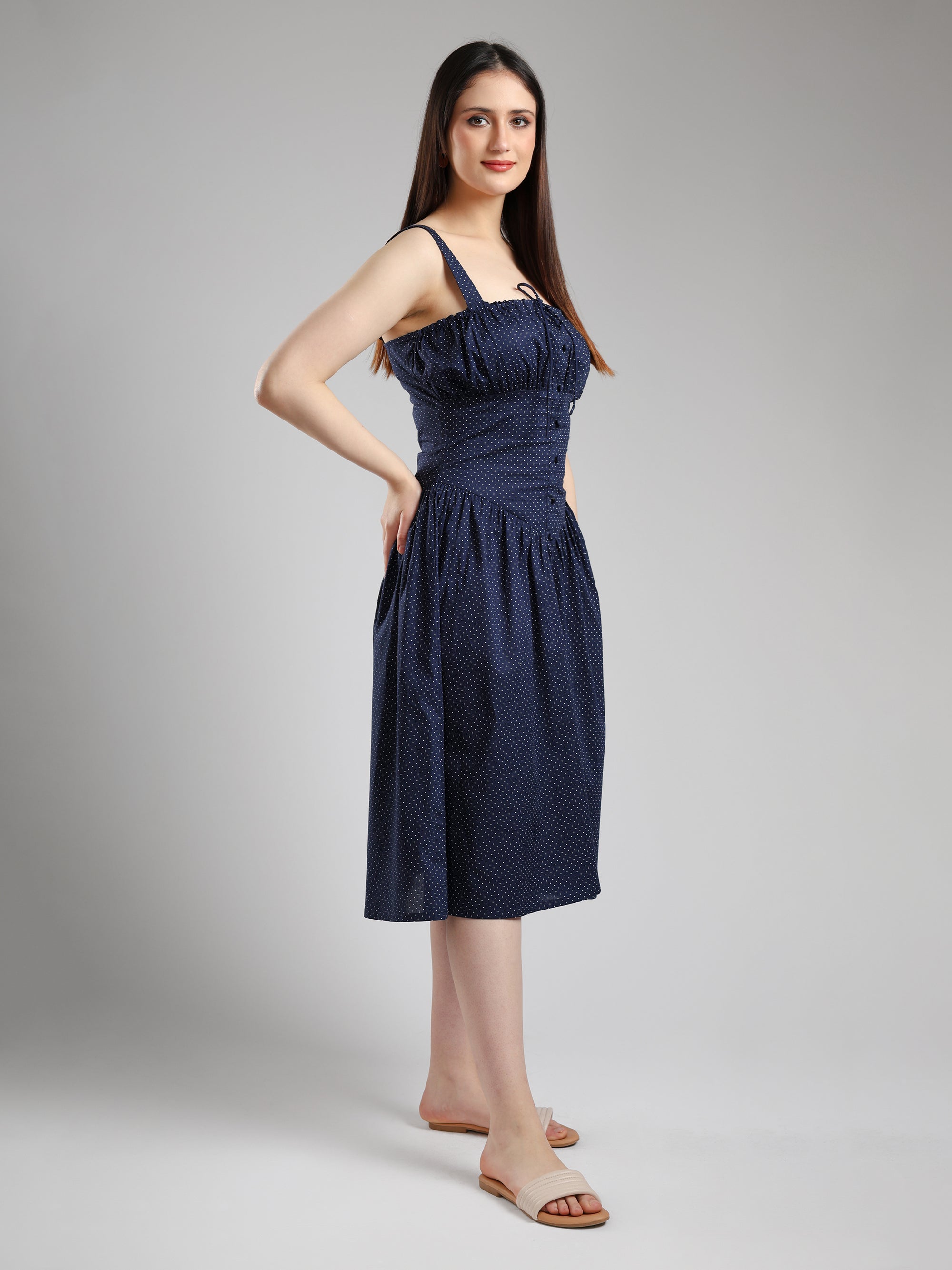 Alara Fit& Flare Dress - Blue