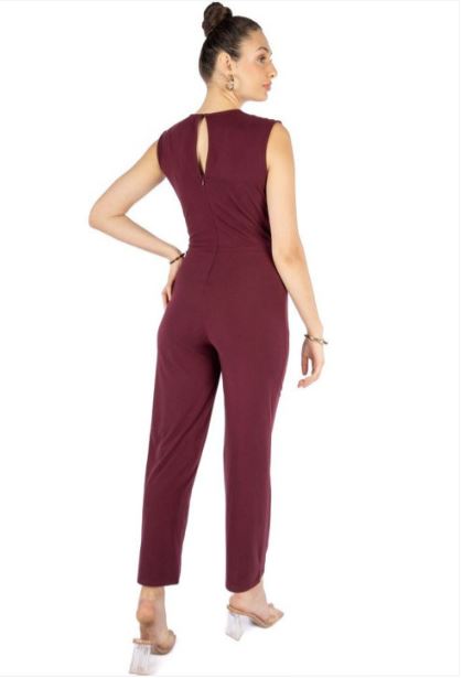 Burgandy Jumpsuit back