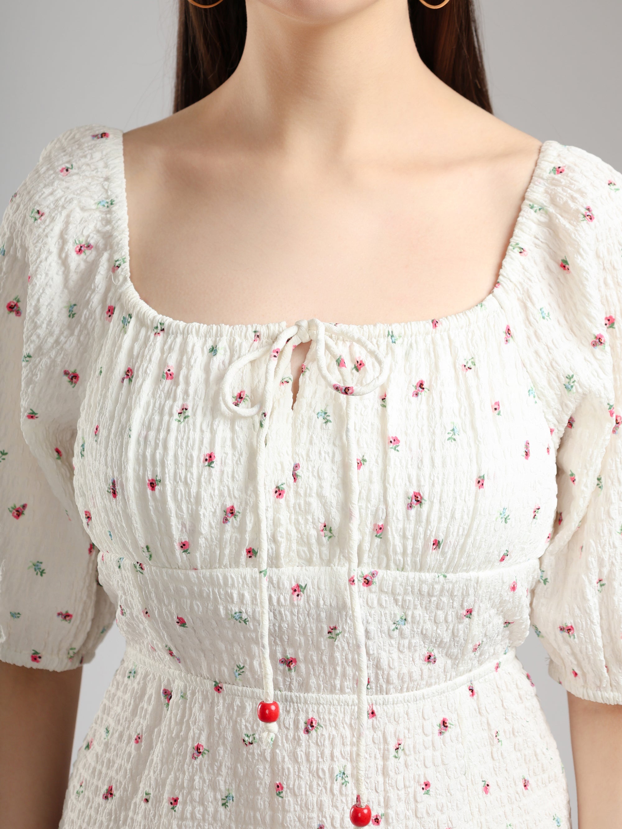 Floral Print Dress Close up