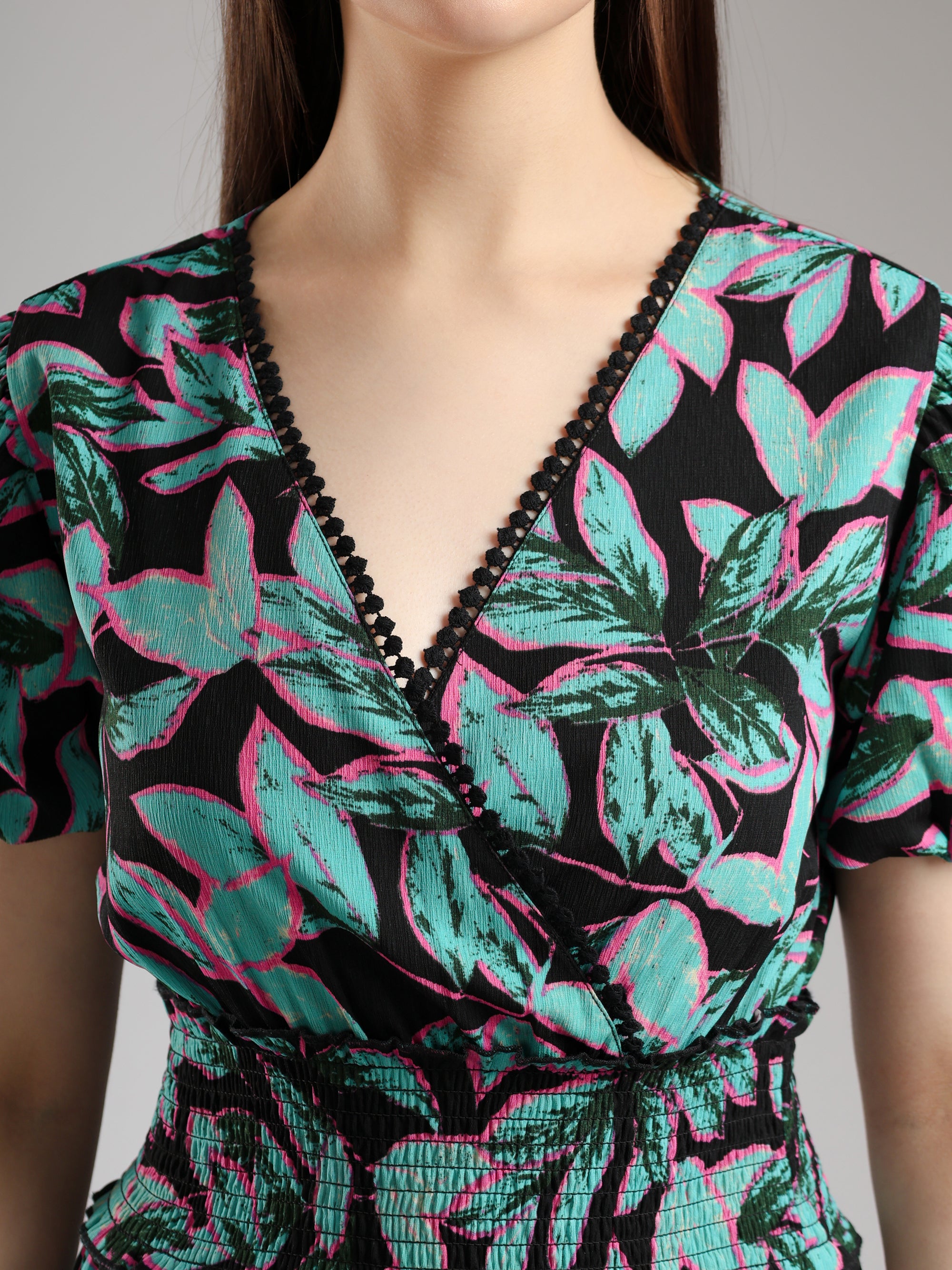 Ceren Midi Dress- Printed