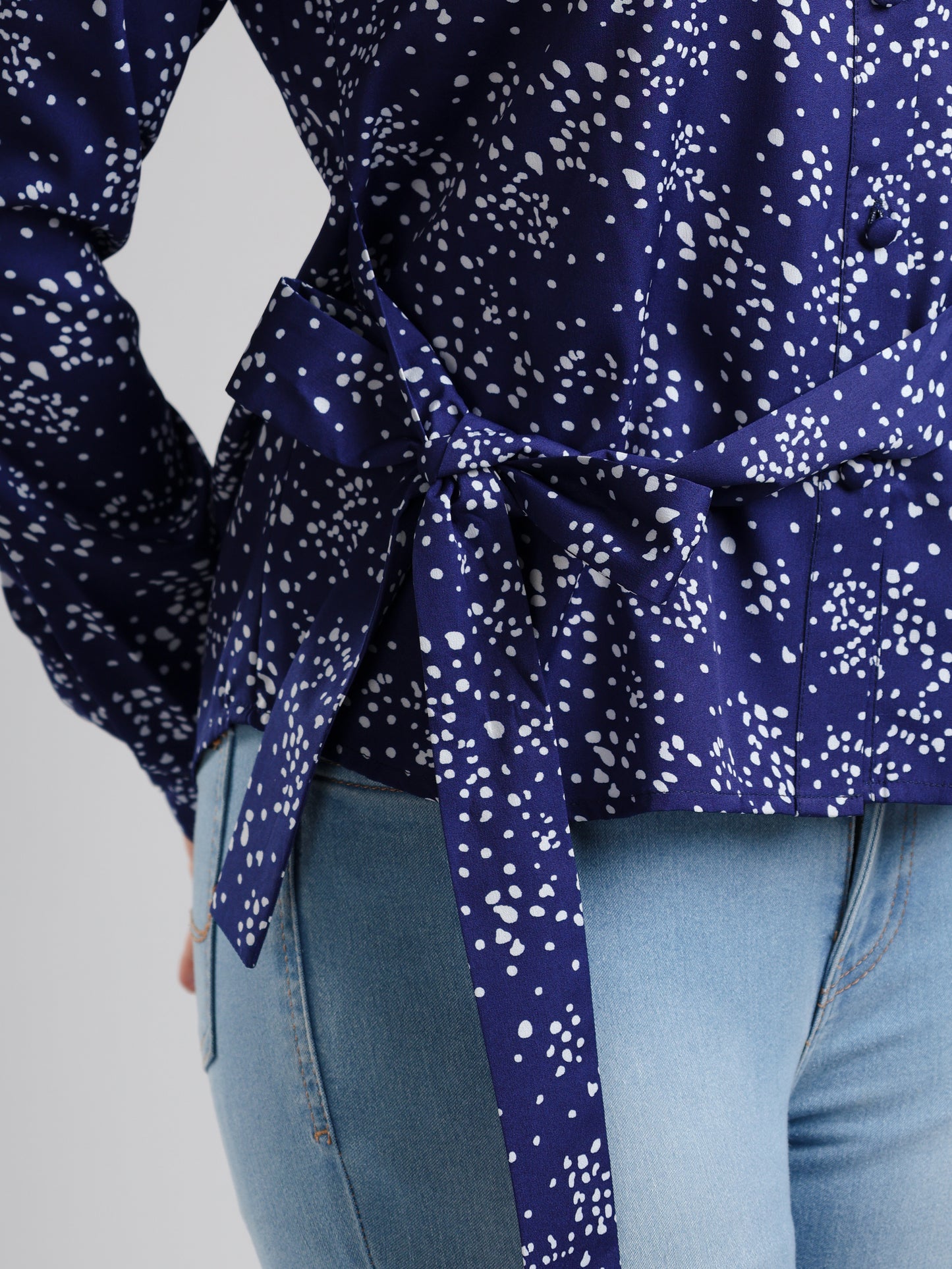 Zivara chic printed shirt - Navy