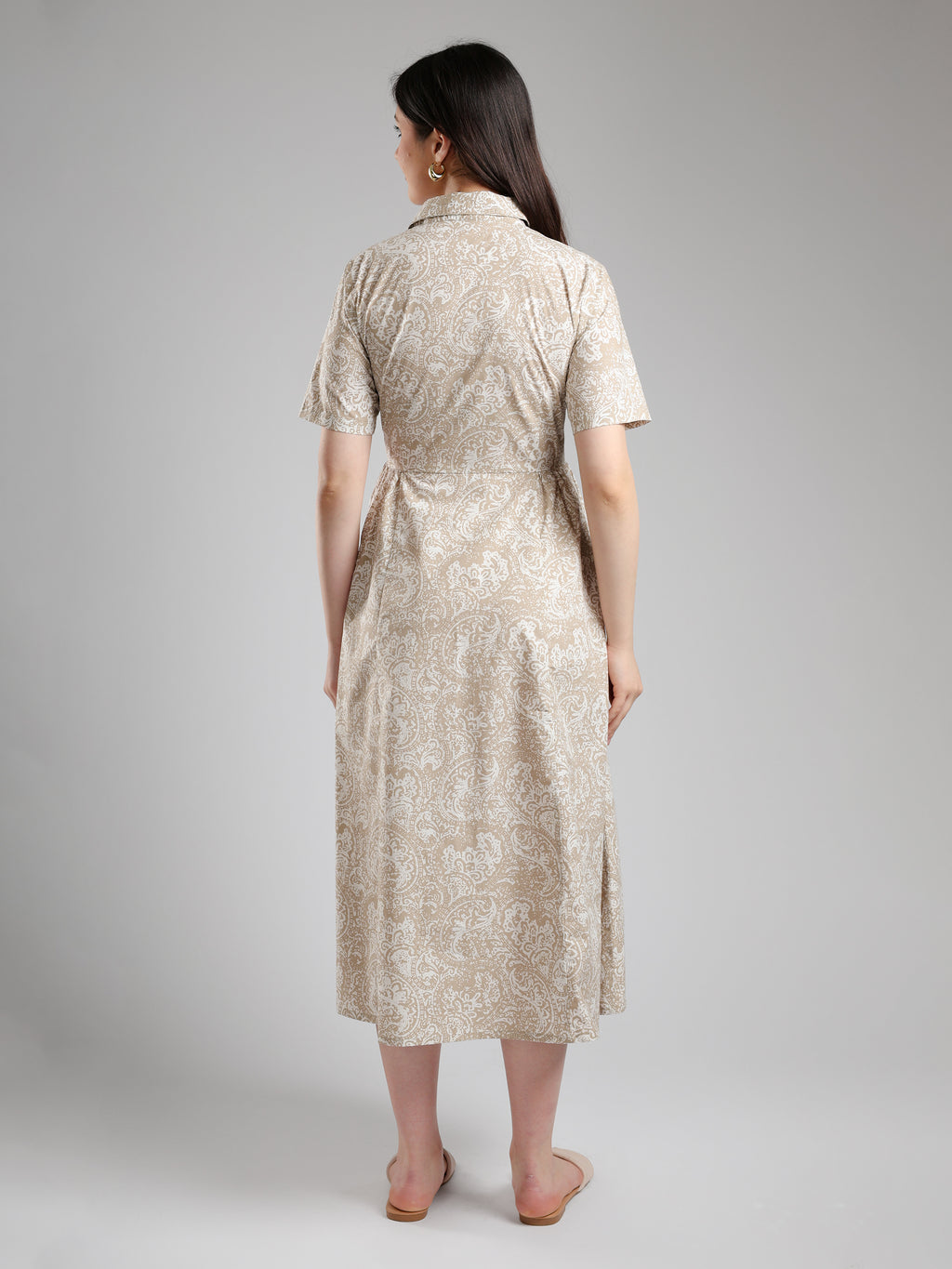 Velisse Midi dress- Beige