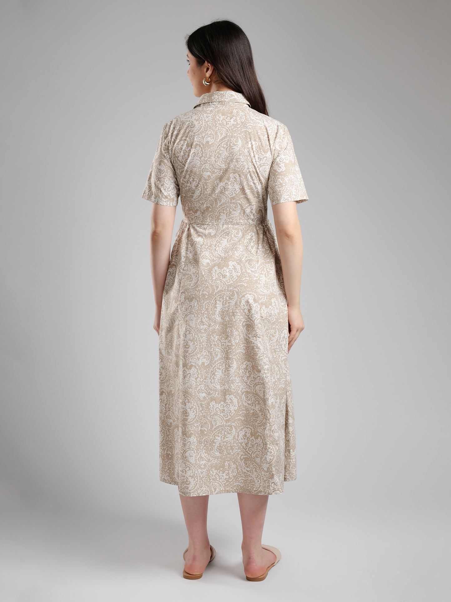 Velisse Midi dress- Beige