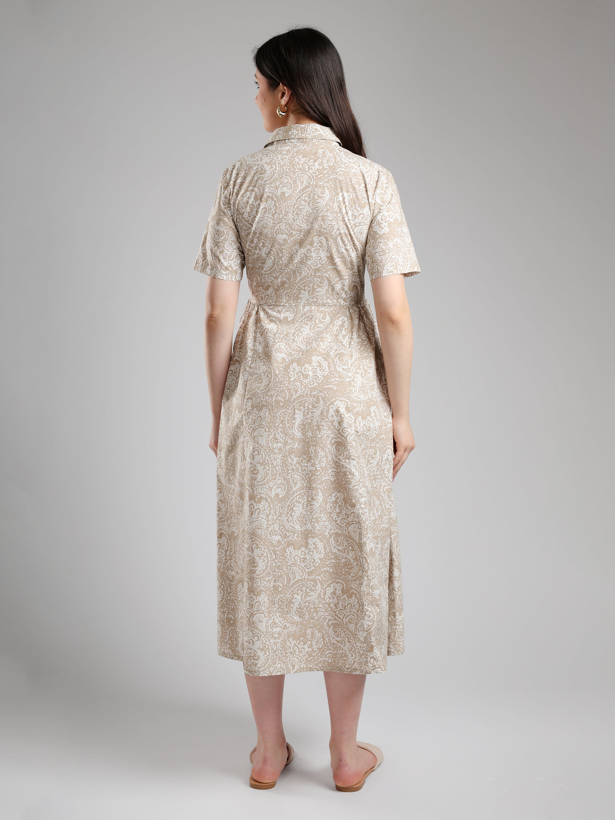 Velisse Midi dress- Beige