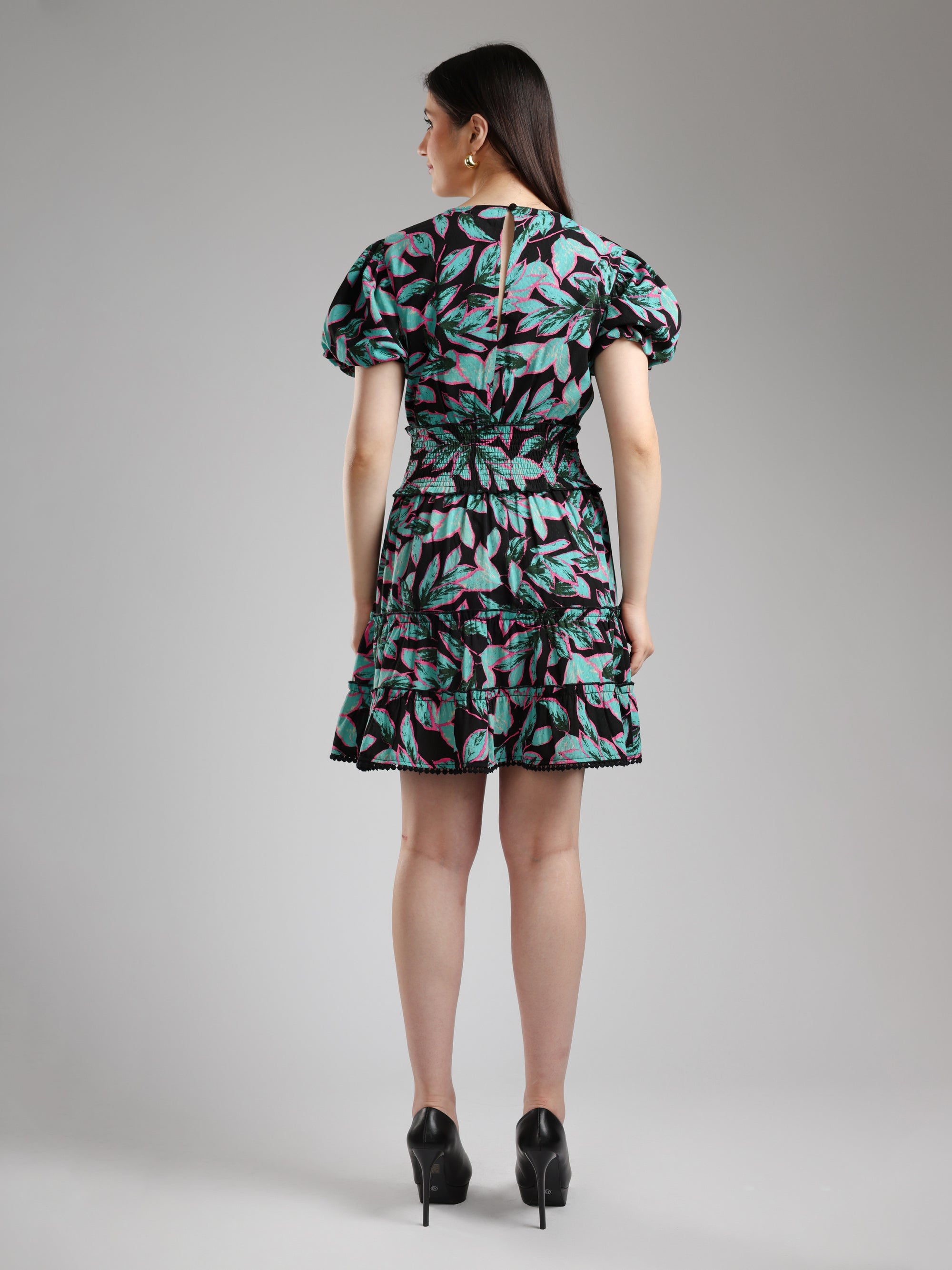 Ceren Midi Dress- Printed