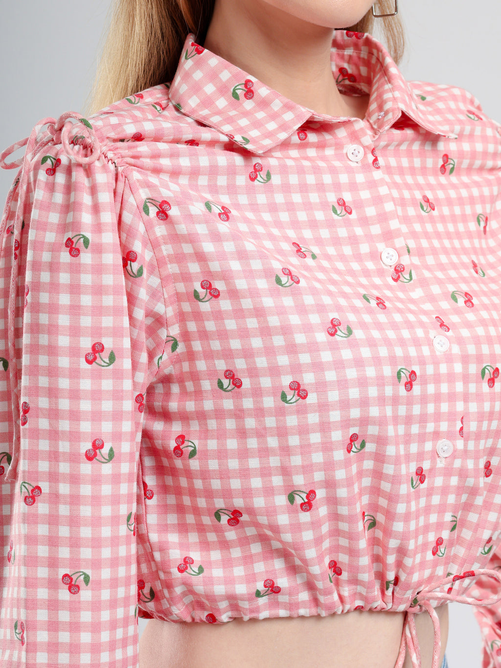 Cory Edge Athena Full sleeve top- Cherry pink