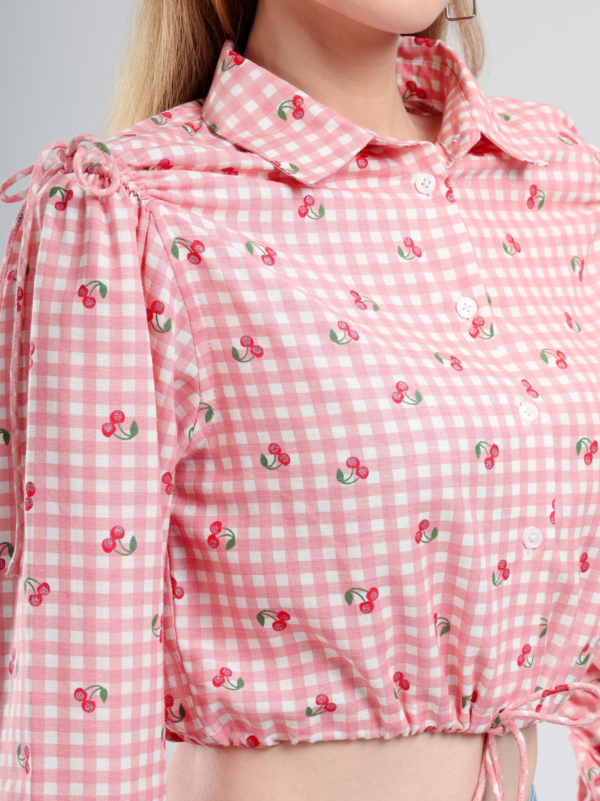 Cory Edge Athena Full sleeve top- Cherry pink