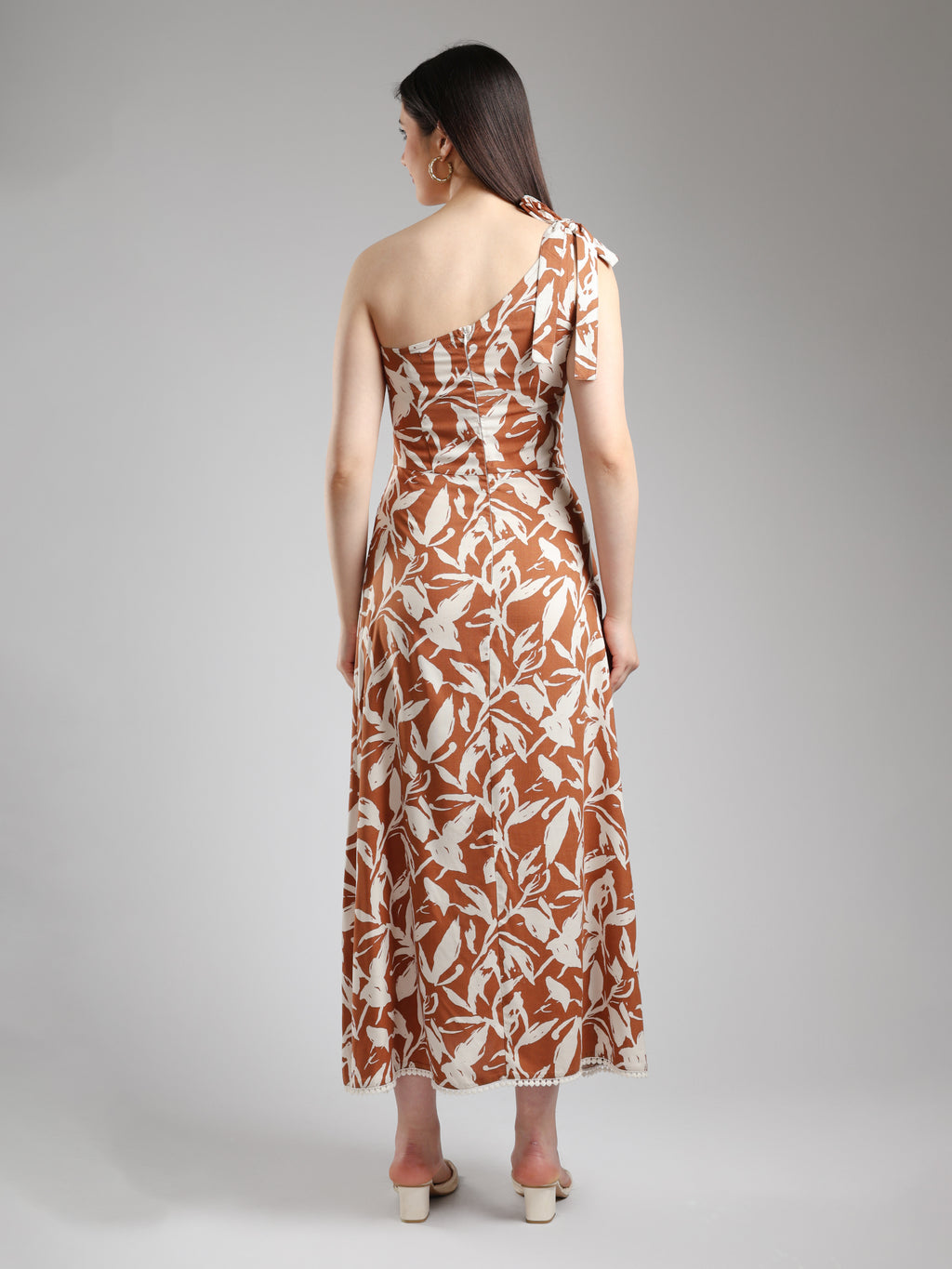 Alizeh One Shoulder Dress- Printed