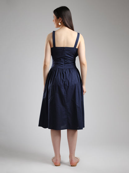 Alara Fit& Flare Dress - Blue