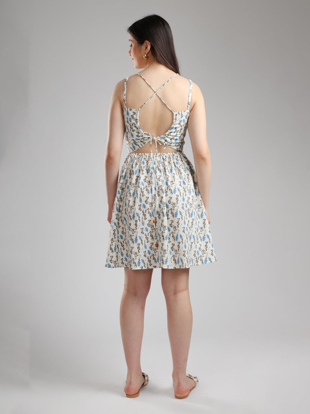 Elya Flare Dress- Printed