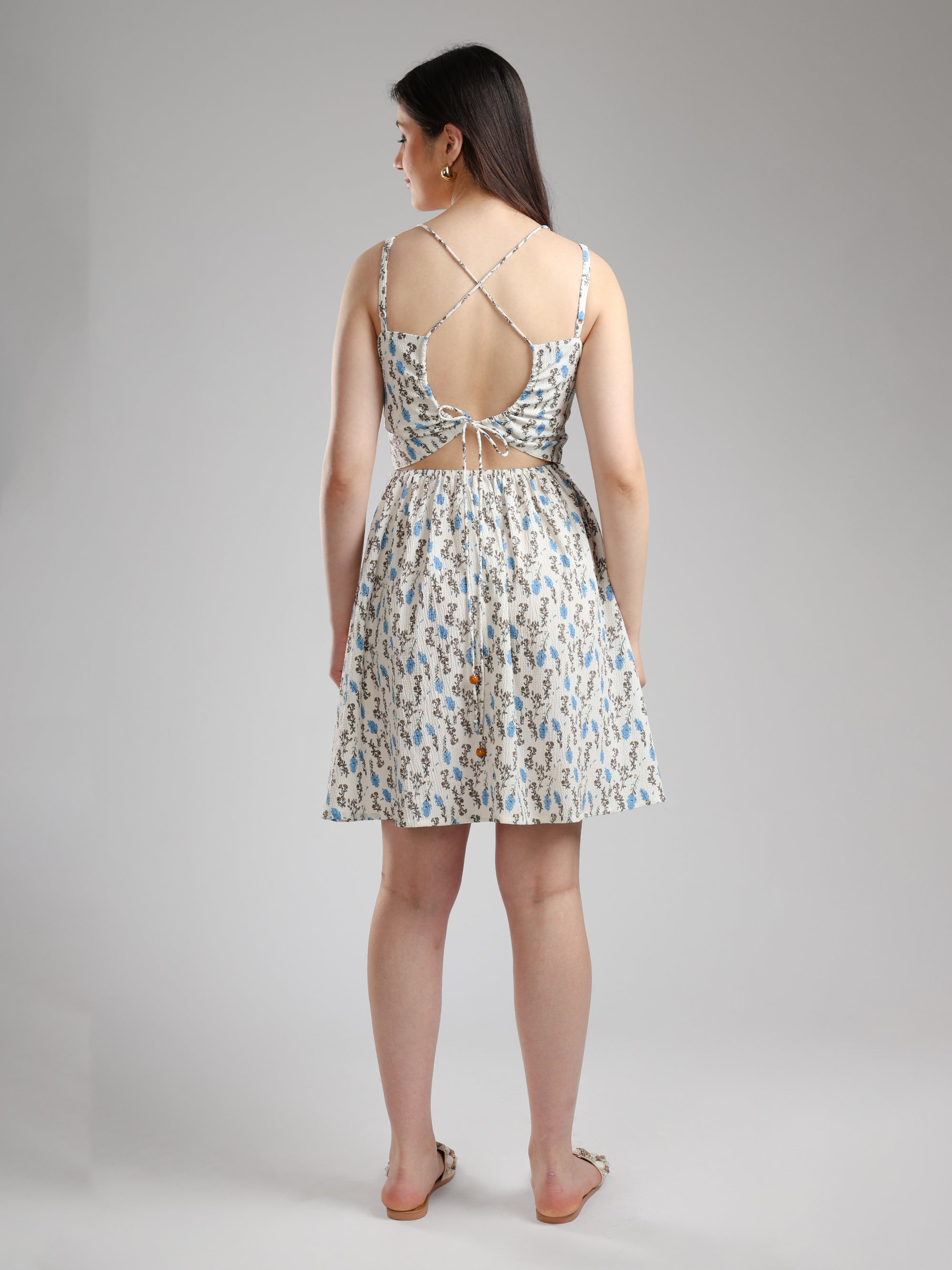 Elya Flare Dress- Printed