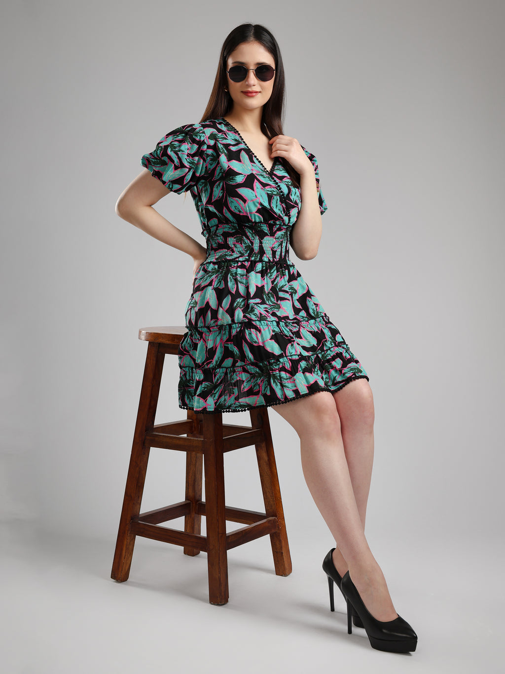 Ceren Midi Dress- Printed