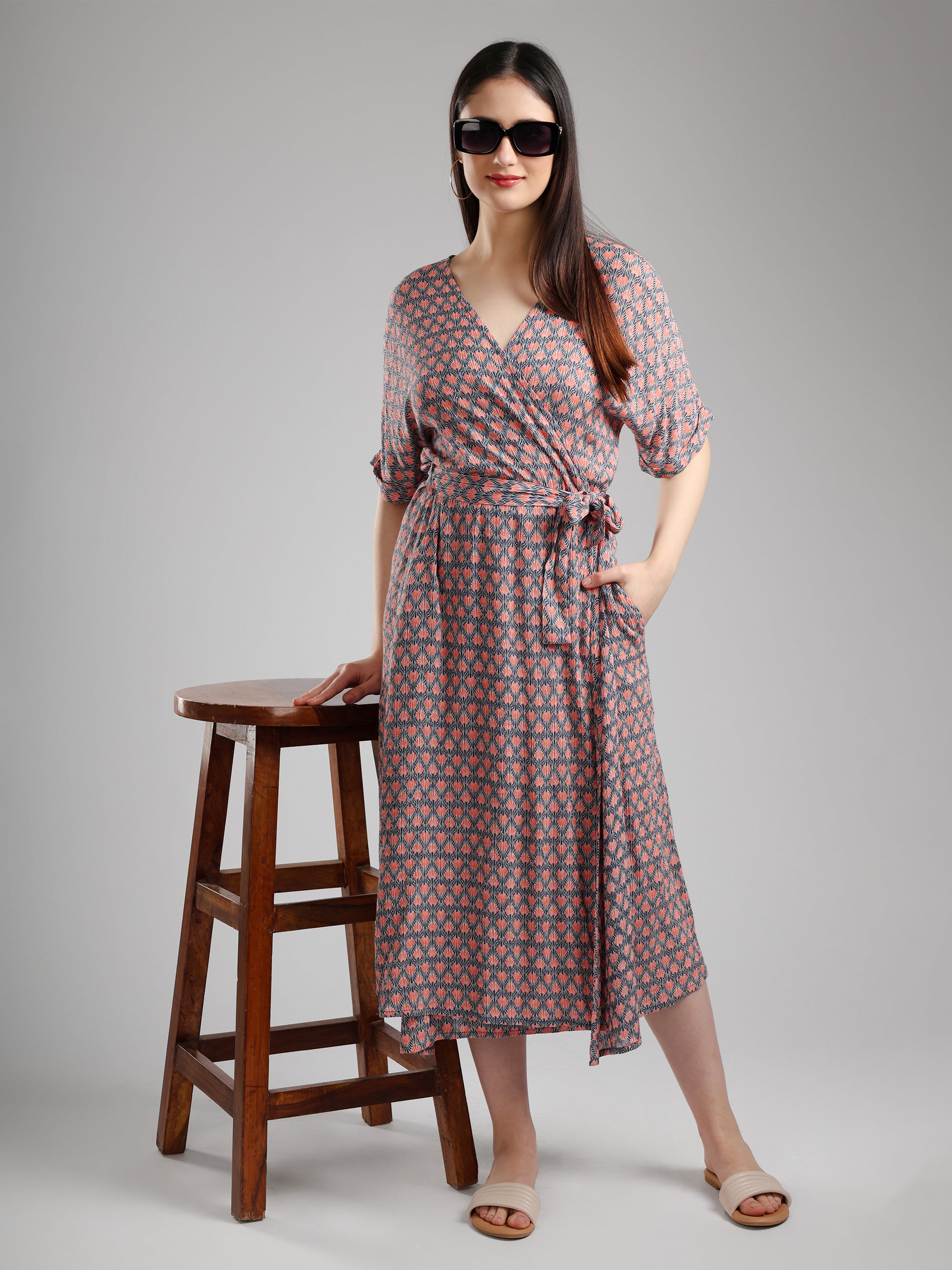 Zuma Wrap Midi Dress