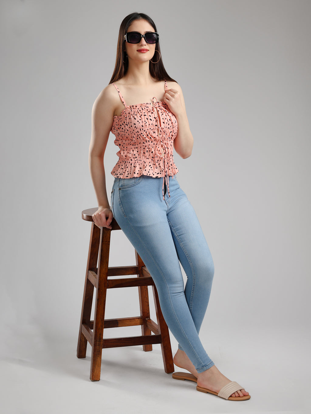 Veyra chic printed top