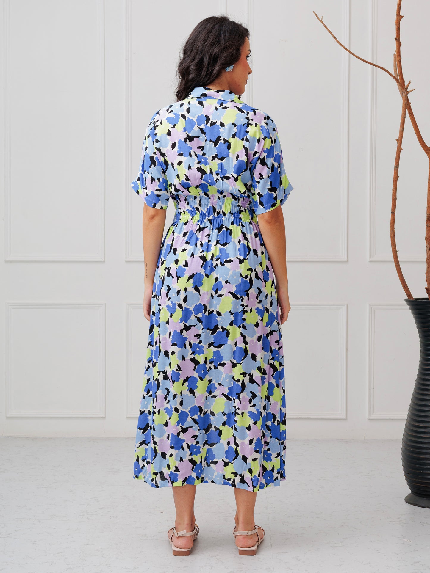 BLUVESSA Bloom Midi Dress