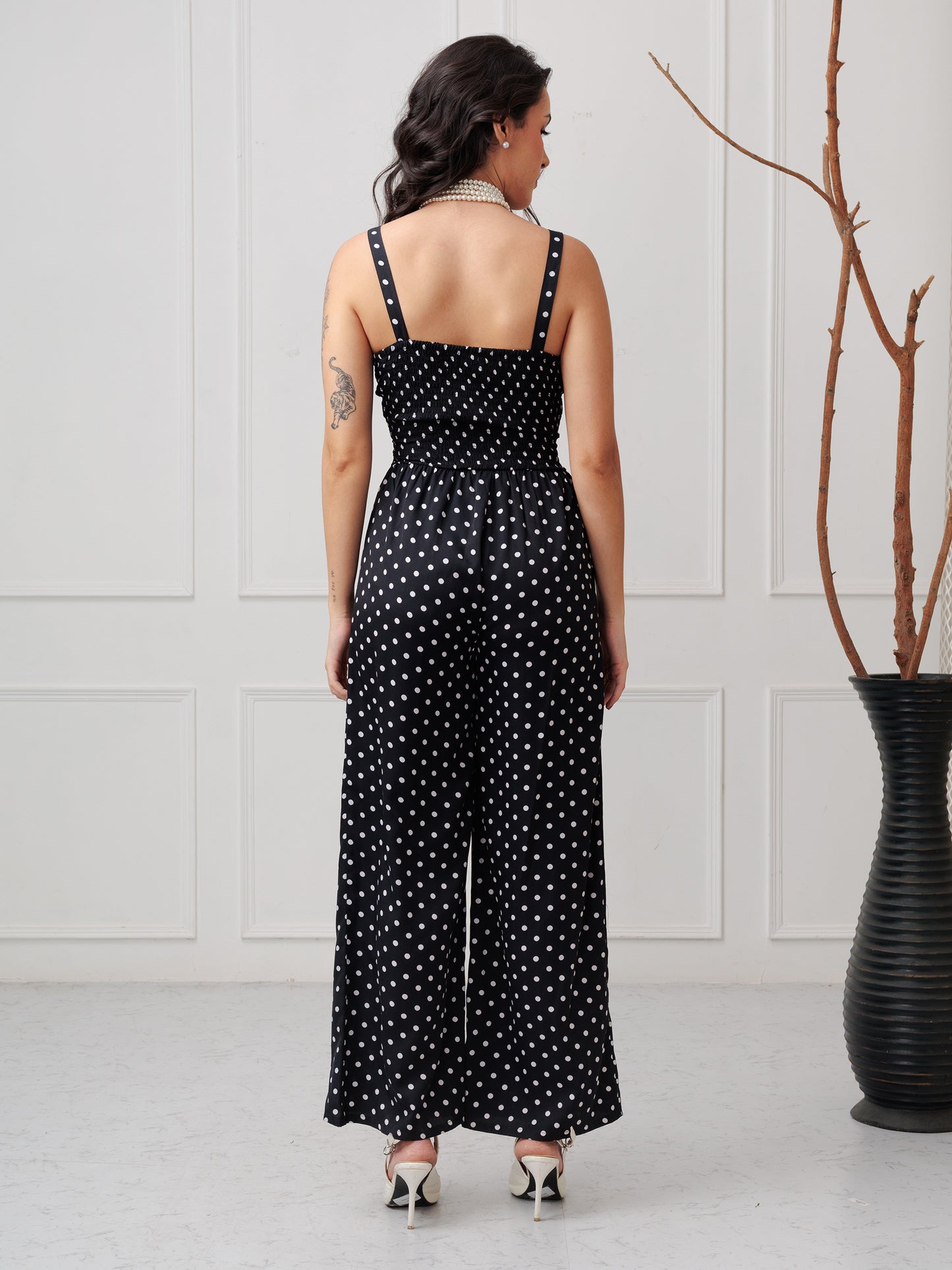 SMOCKED BACK JUMSUIT