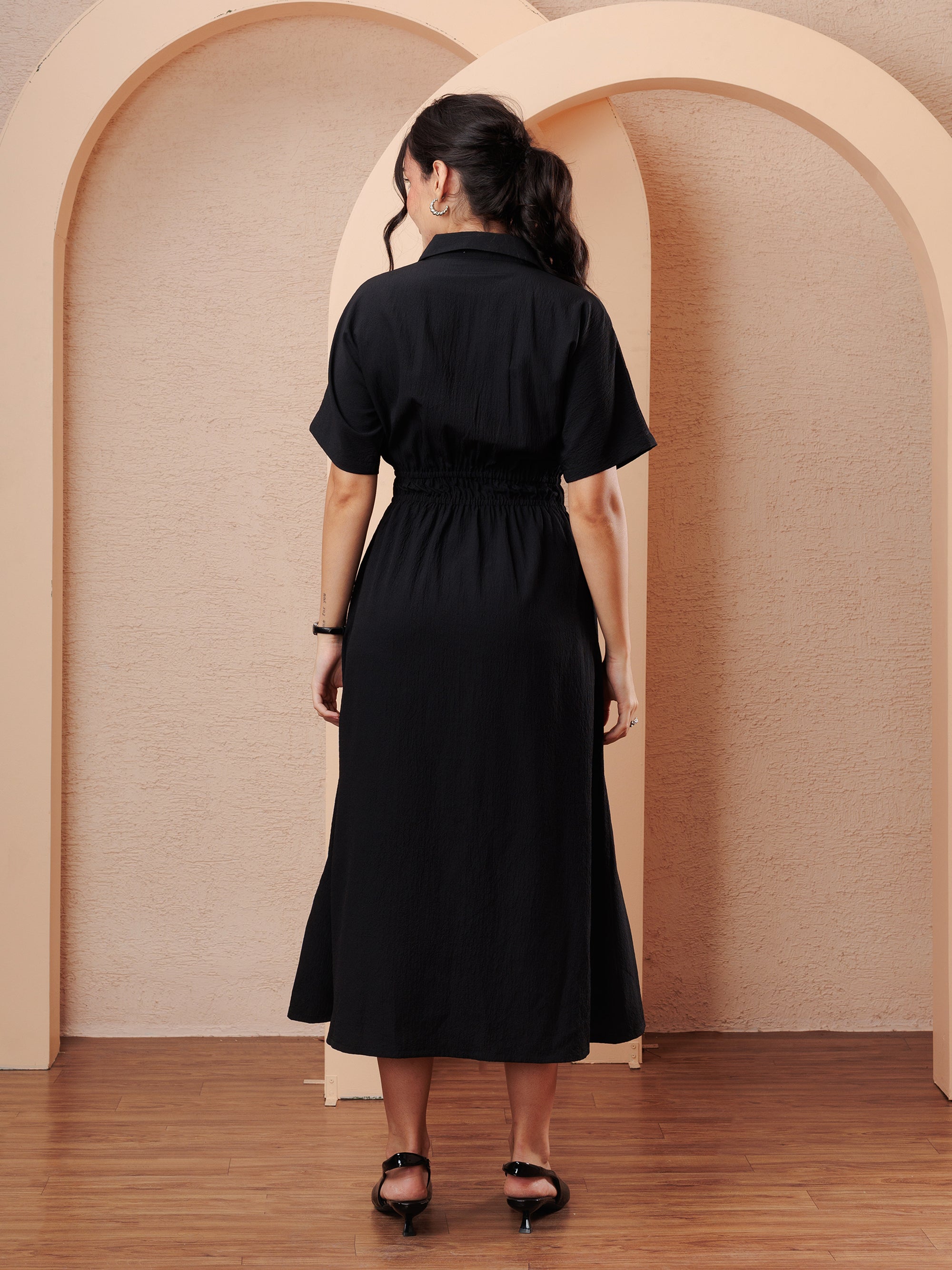 BLACO BUTTON MIDI DRESS
