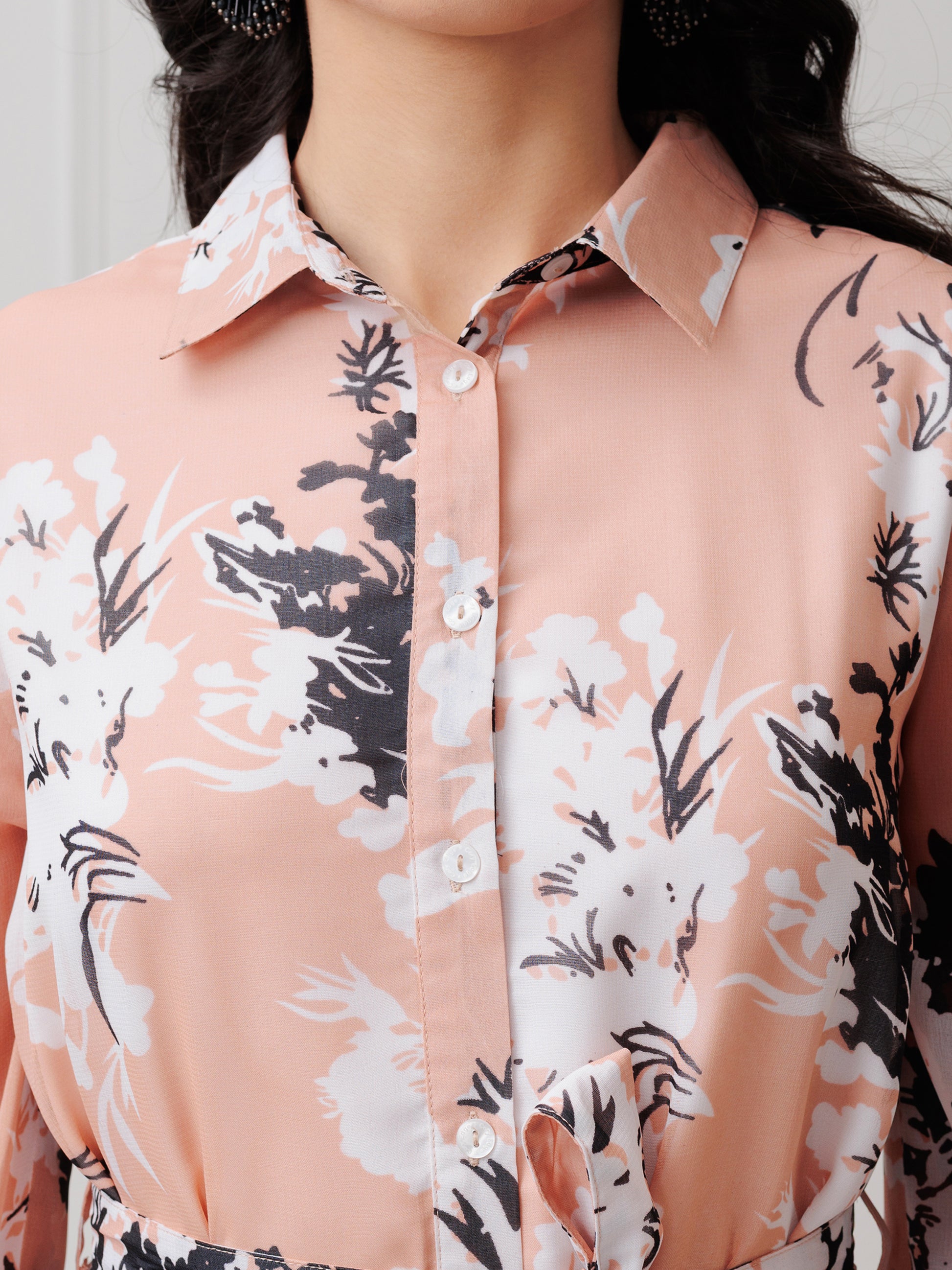 SHIRT TYPE MIDI  DRESS