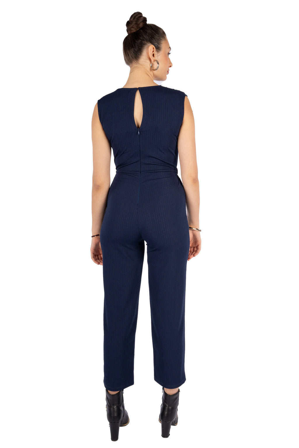 Mavi Royal Blue Korean Rib Fitted Jumpsuit
