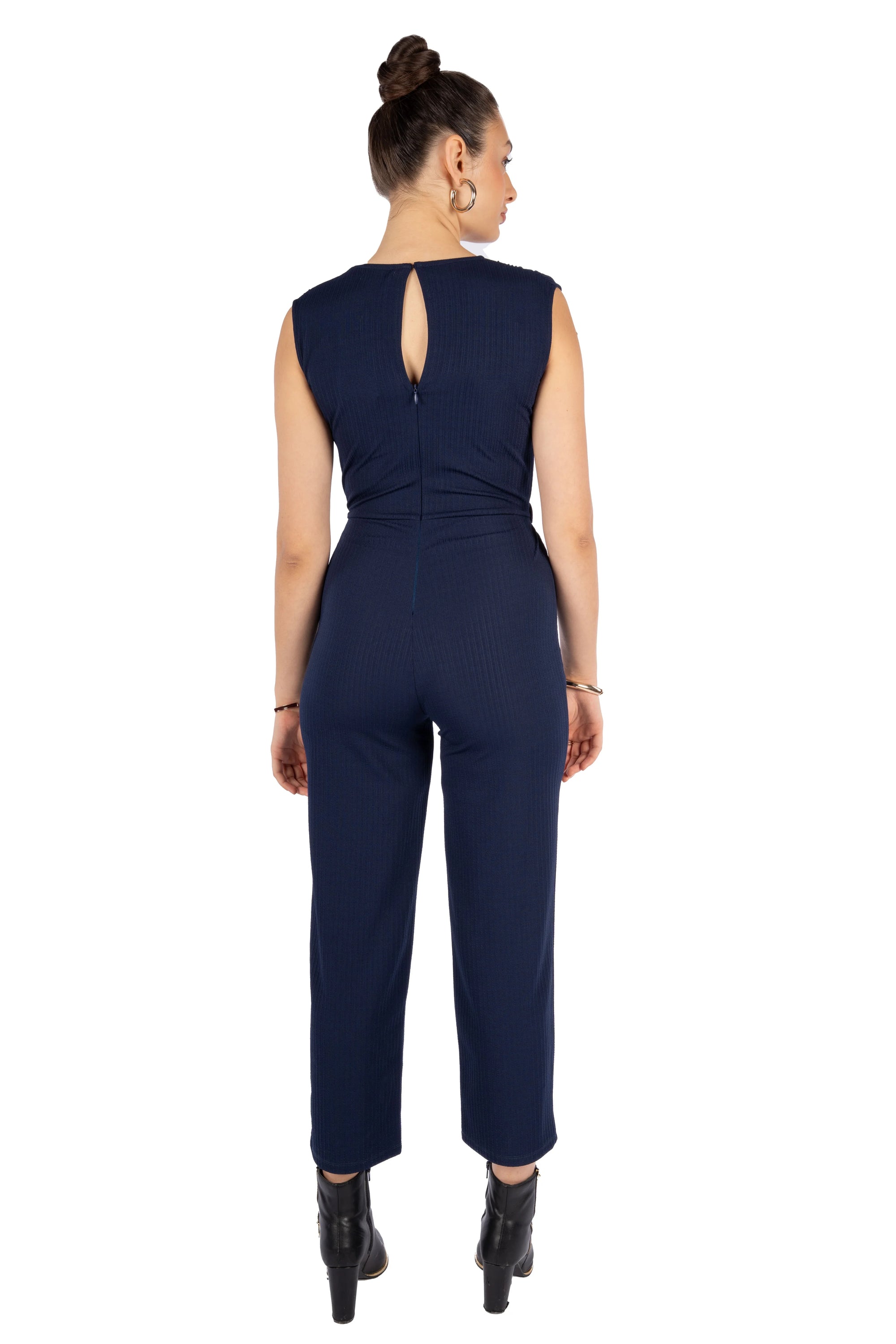Mavi Royal Blue Korean Rib Fitted Jumpsuit