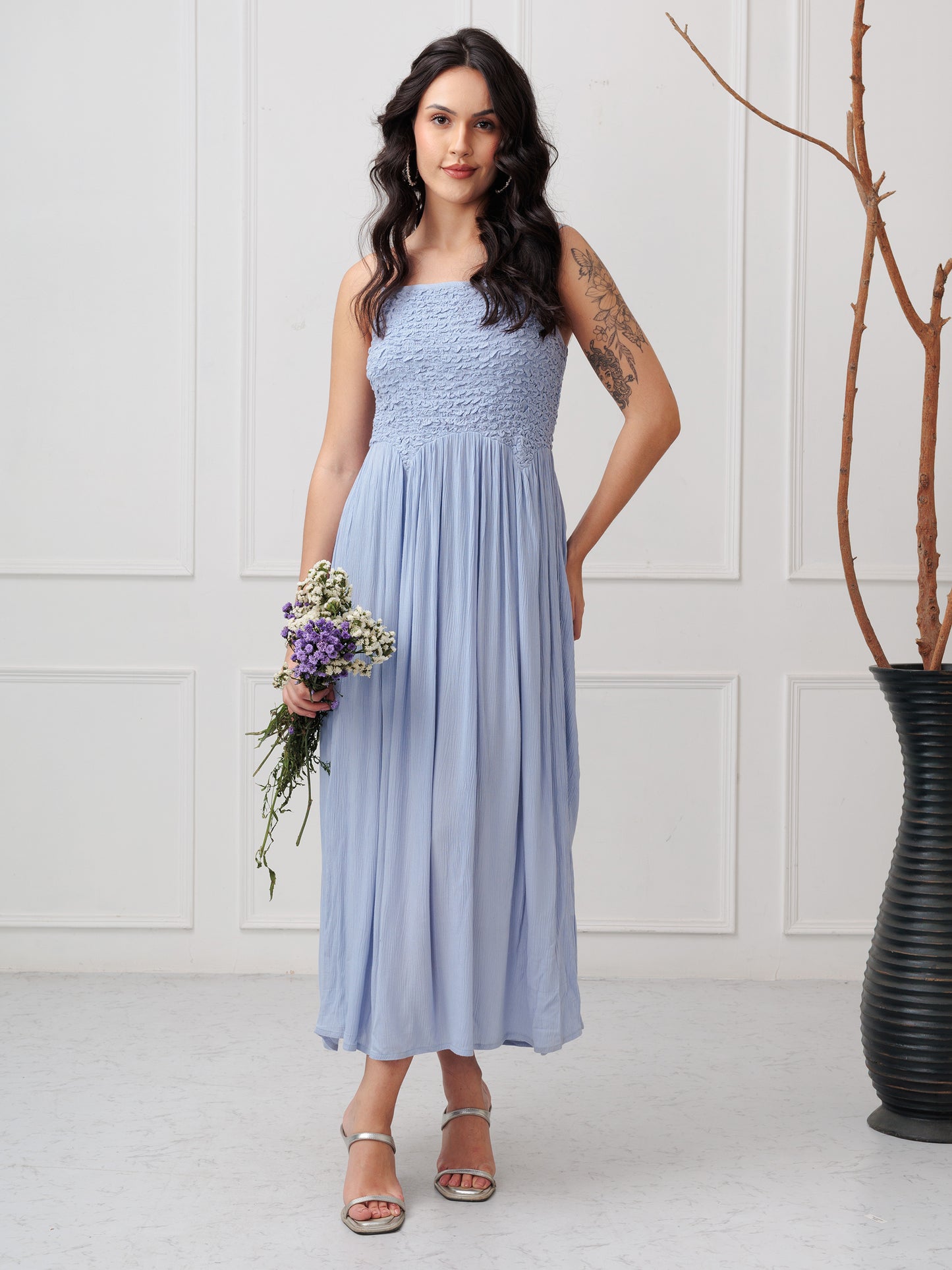 blue maxi dress for women
