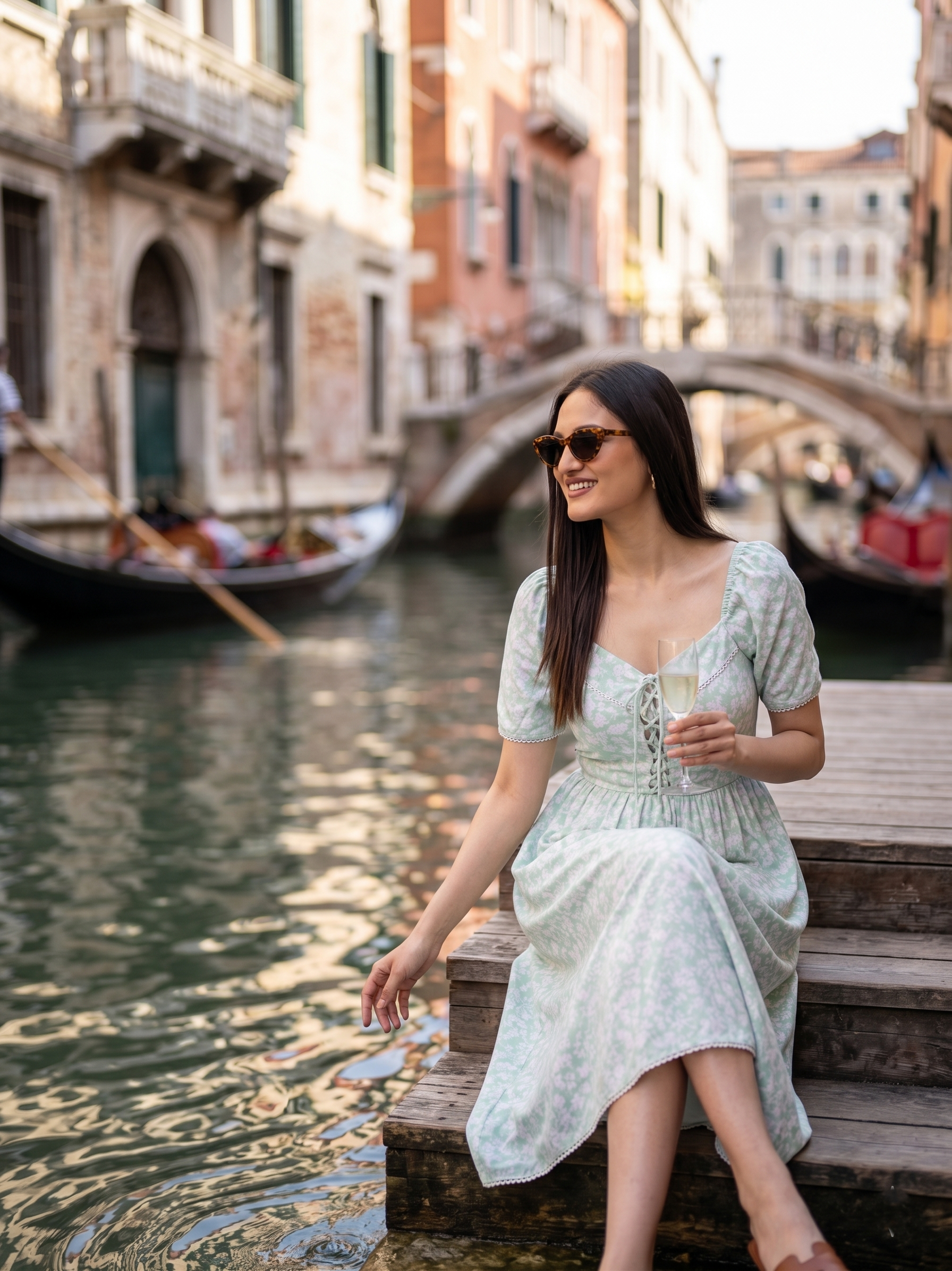 Floral midi dress for women and girl