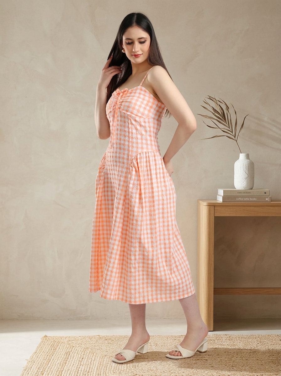 Gingham Patter Dress for Women