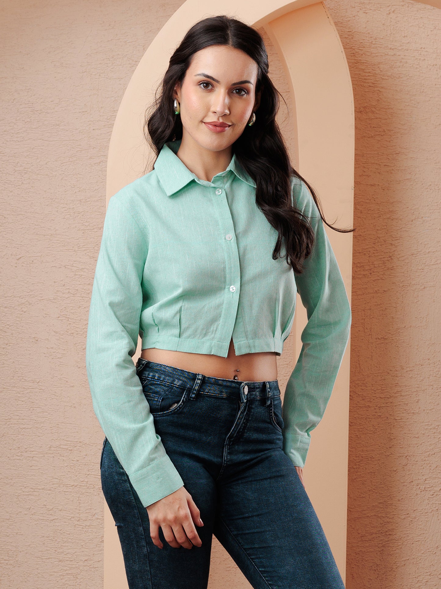 MINTELLE CROPPED SHIRT