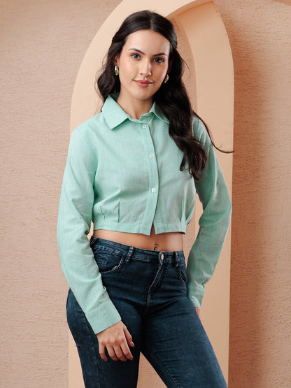 MINTELLE CROPPED SHIRT