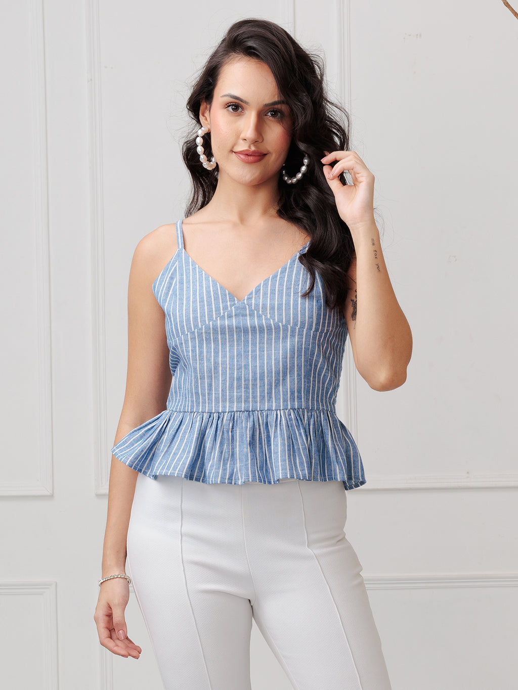 STRIPPED SPAGHETI  TOP